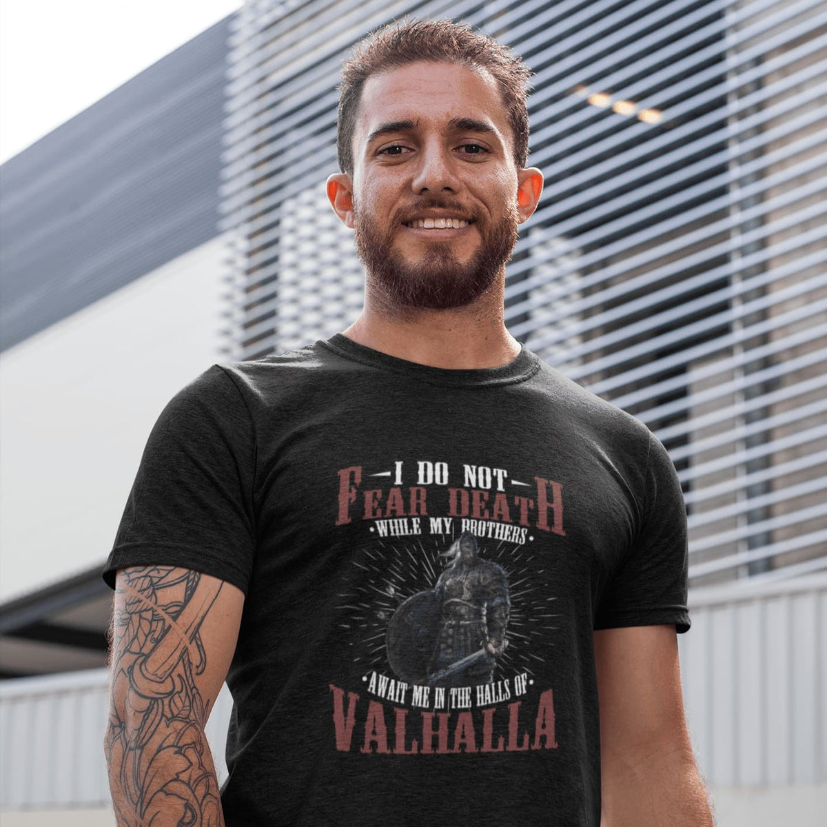 I Do Not Fear Death Black T-Shirt-T-Shirts-Norse Spirit