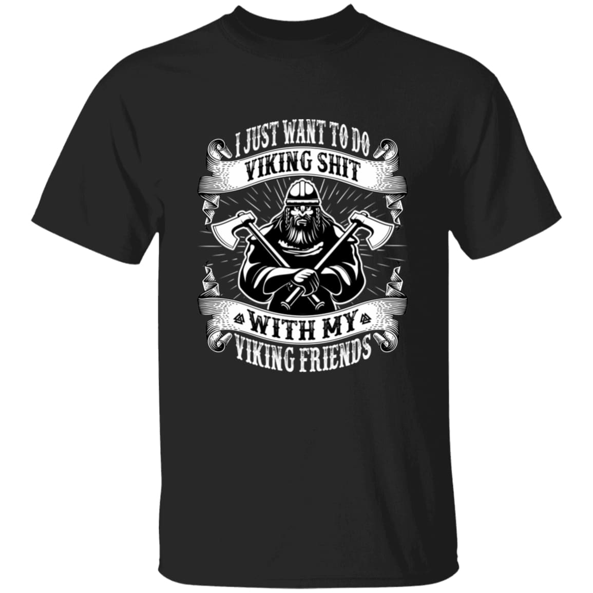 I Just Want To Do Black T-Shirt-T-Shirts-Norse Spirit