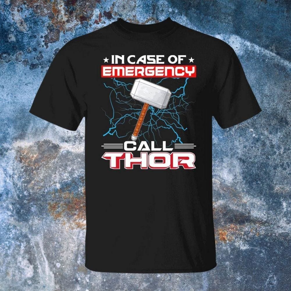 In Case Of Emergency Black T-Shirt-T-Shirts-Norse Spirit