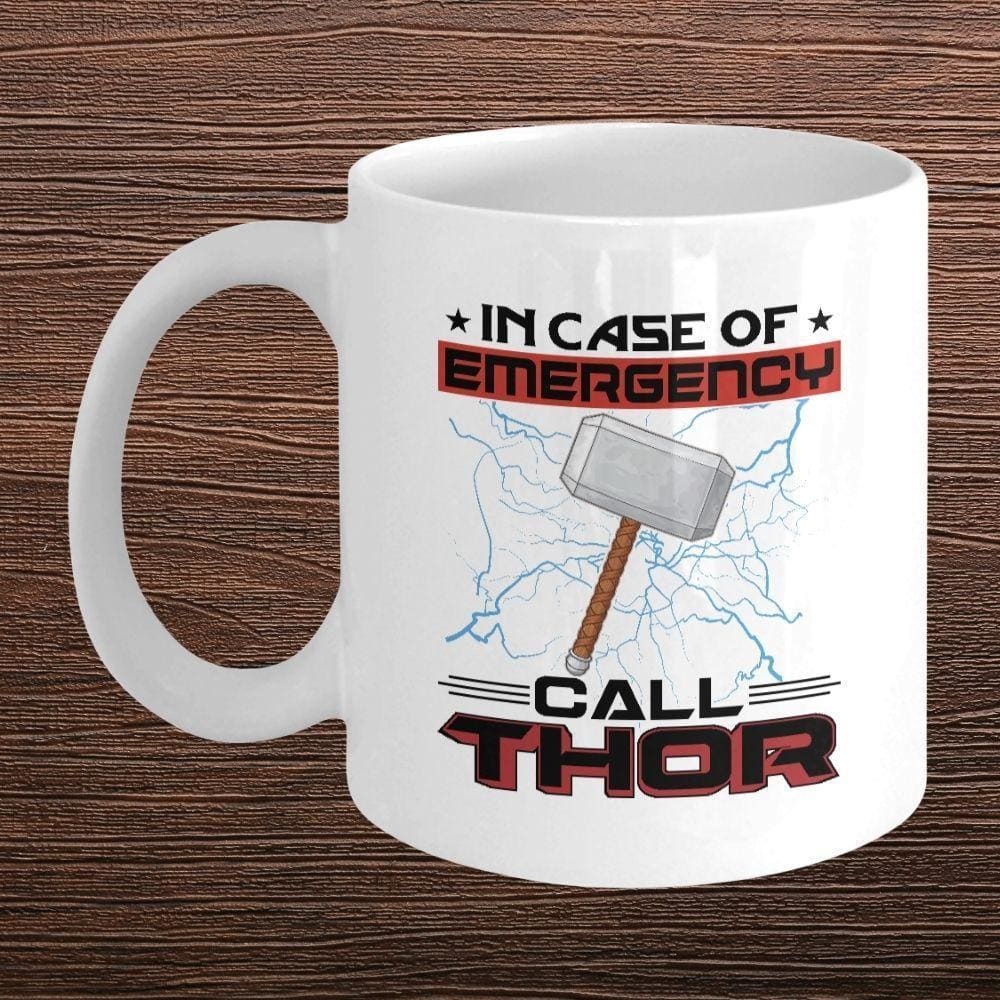 In Case of Emergency White Mug-Viking Mug-Norse Spirit
