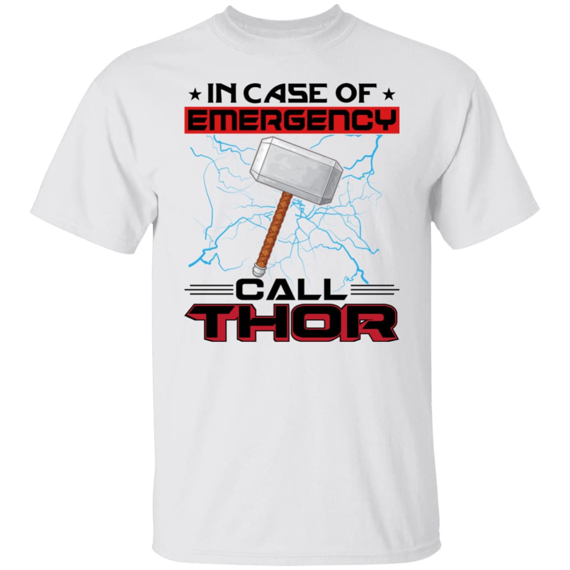 In Case Of Emergency White Viking T-Shirt-T-Shirts-Norse Spirit