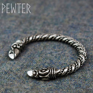 Large Pewter Odin's Raven Bracelet