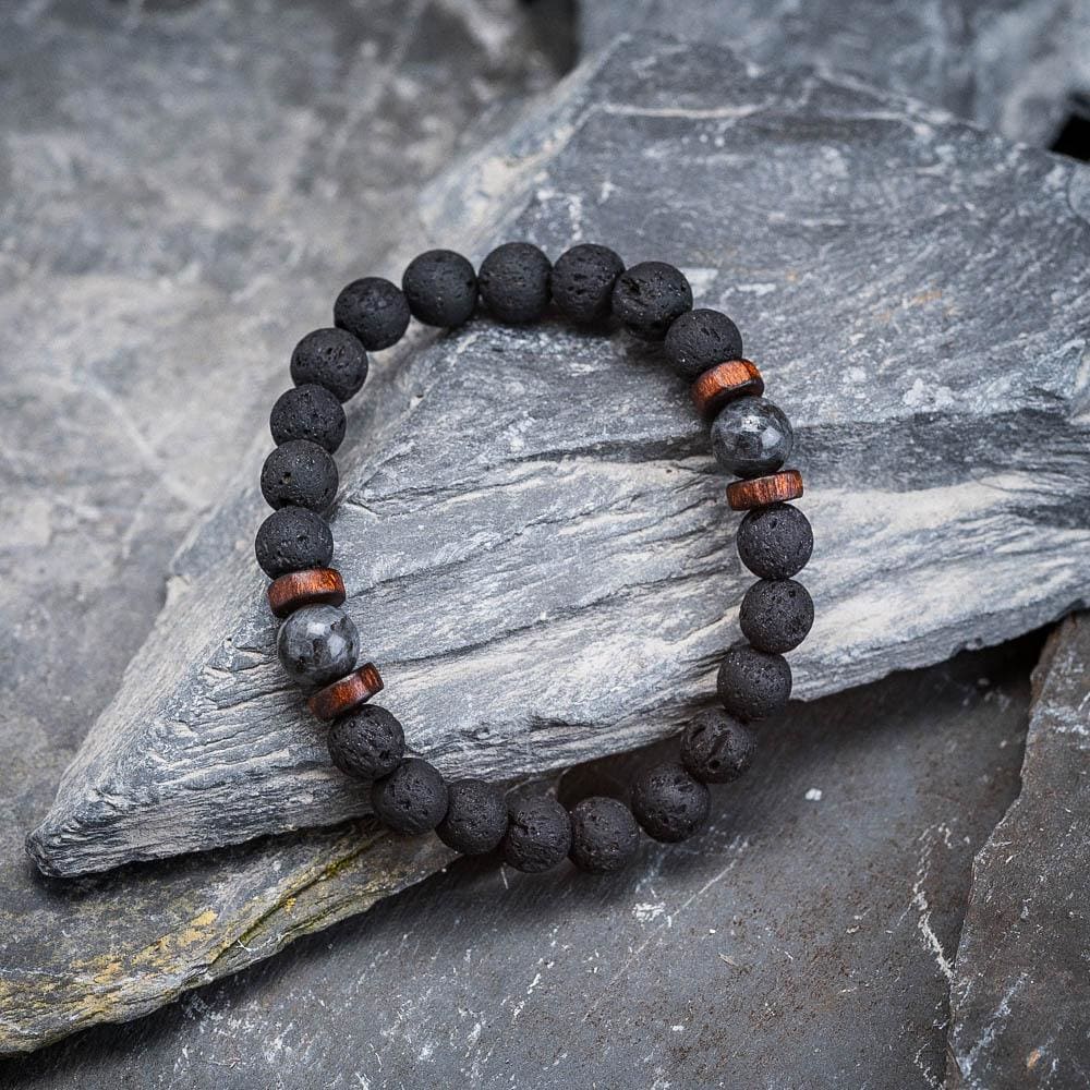 Lava Stone Bracelet-Viking Bracelet-Norse Spirit