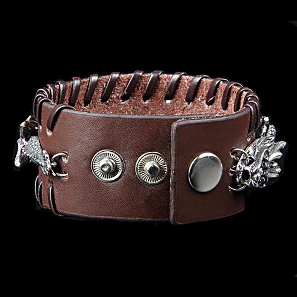 Leather Dragon Cuff Norse Spirit