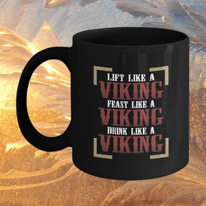 Lift Like A Viking Black Mug-Mug-Norse Spirit