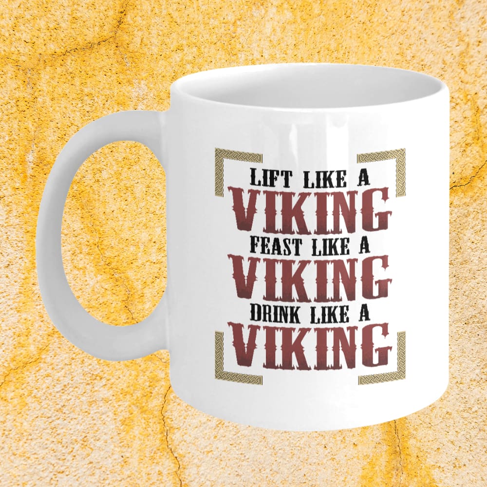 Lift Like A Viking White Mug-Mug-Norse Spirit