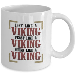 Lift Like A Viking White Mug-Mug-Norse Spirit