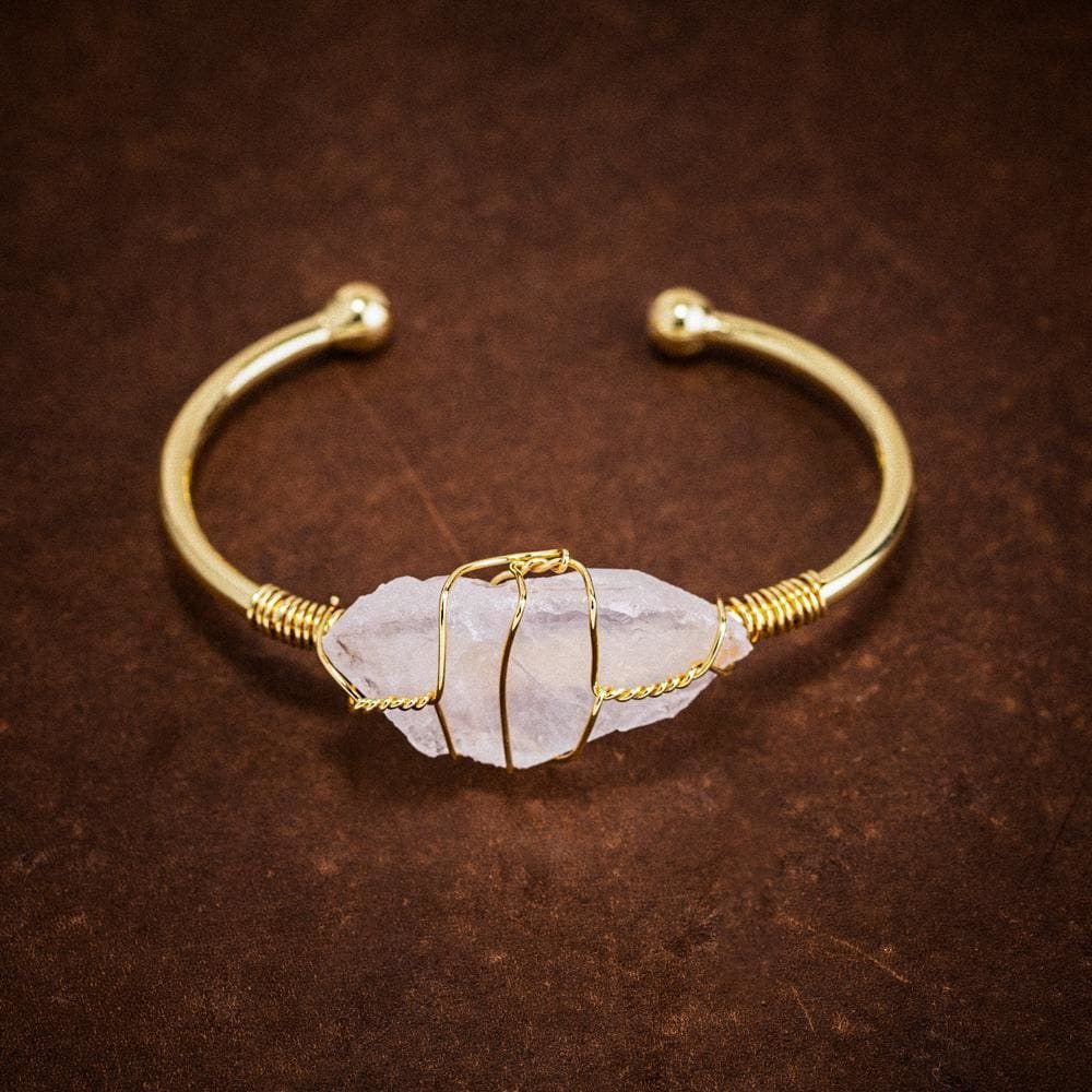 Natural Gemstone Bangle-Viking Bracelet-Norse Spirit