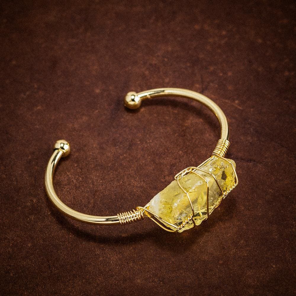 Natural Gemstone Bangle-Viking Bracelet-Norse Spirit