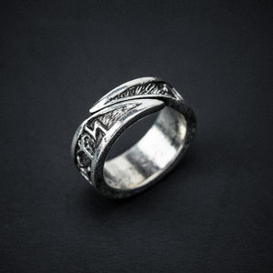Pewter Adjustable Rune Ring - Handcrafted in the UK-Viking Ring-Norse Spirit
