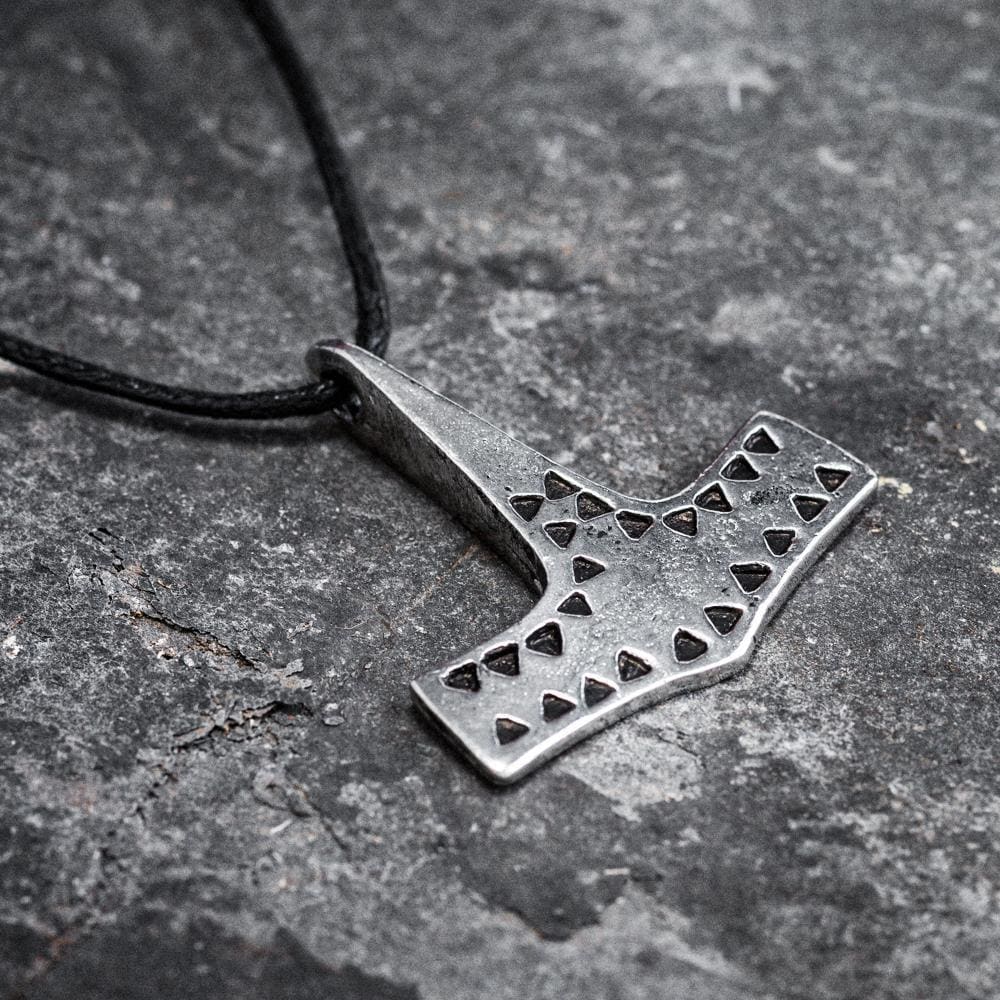 Pewter Danish Hammered Mjolnir Necklace - Handcrafted in the UK-Viking Necklace-Norse Spirit