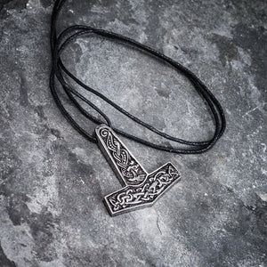 Pewter Jorvik Thor's Hammer Necklace - Handcrafted in the UK-Viking Necklace-Norse Spirit