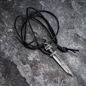 Pewter Sword Necklace - Handcrafted in the UK-Viking Necklace-Norse Spirit