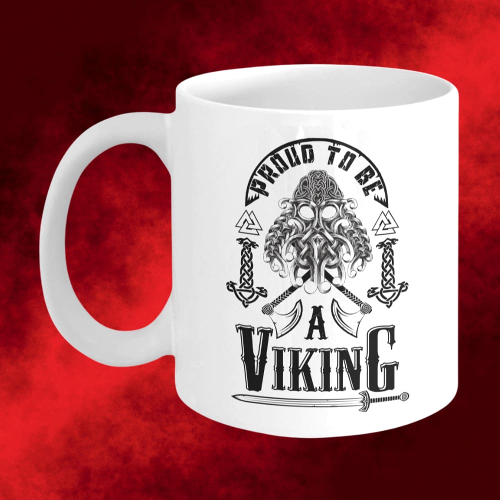 Proud To Be A Viking White Mug-Mug-Norse Spirit