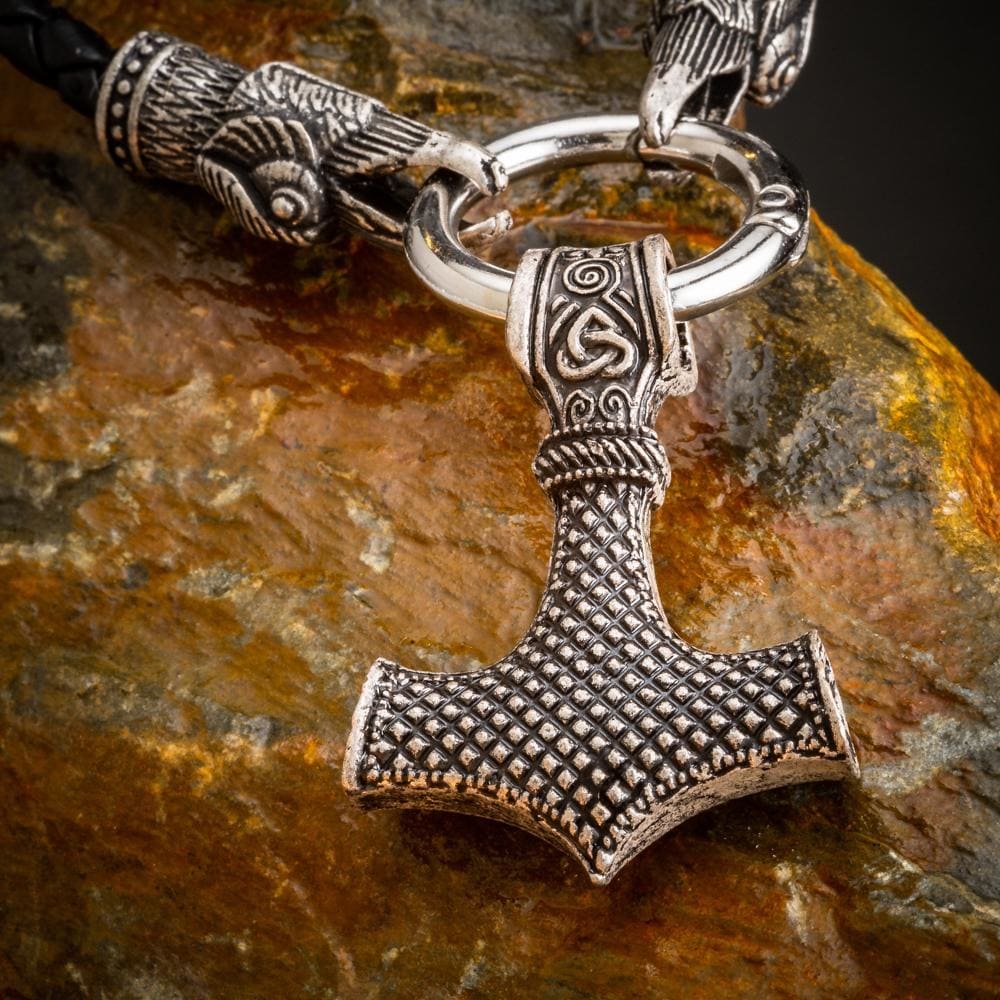 Gungneer Mjolnir Thor Hammer Collar Con Colgante Accesorios | Meses sin Gungneer Mjolnir Thor Hammer Collar Con Colgante Accesorios | Meses sin