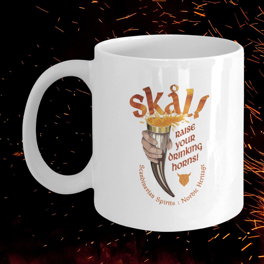 Skall White Mug-Mug-Norse Spirit
