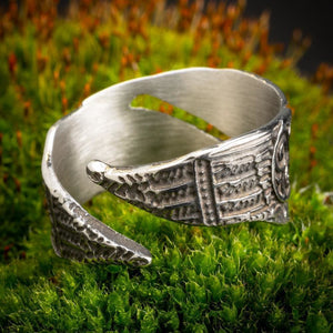 Stainless Steel Adjustable Raven Ring-Viking Ring-Norse Spirit