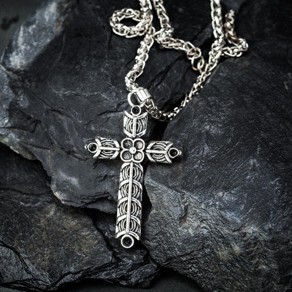 Stainless Steel Athelstan's Cross Necklace-Viking Necklace-Norse Spirit