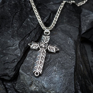 Stainless Steel Athelstan's Cross Necklace-Viking Necklace-Norse Spirit