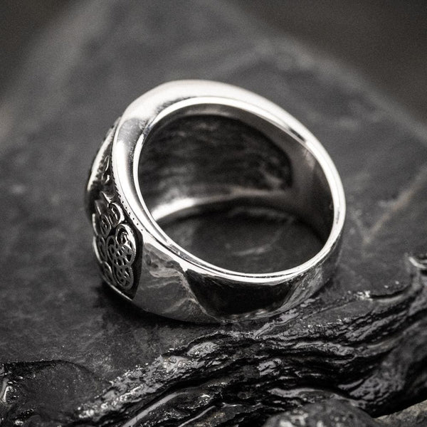 Stainless Steel Bear Paw / Veles Ring - Norse Spirit