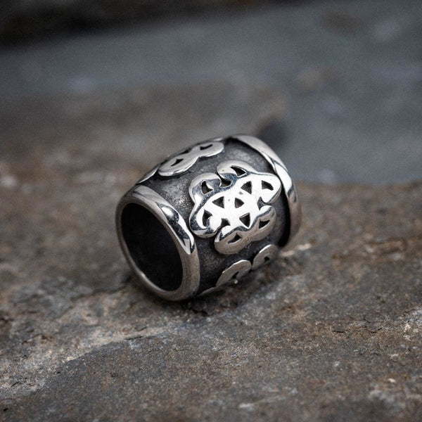 Long Stainless Steel Viking Beard Bead - Norse Spirit