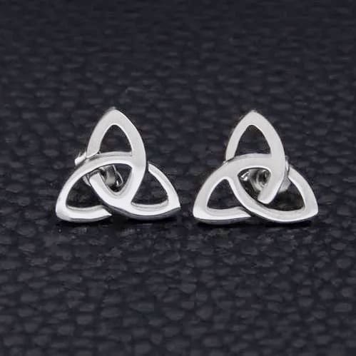 Stainless Steel Celtic Knot Stud Earrings