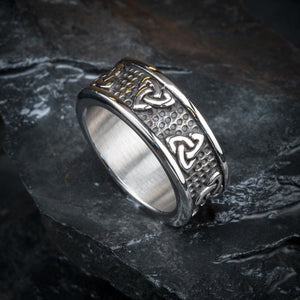 Stainless Steel Celtic Triquetra Band Ring-Viking Ring-Norse Spirit
