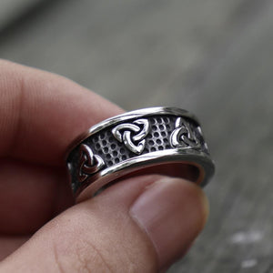 Stainless Steel Celtic Triquetra Band Ring