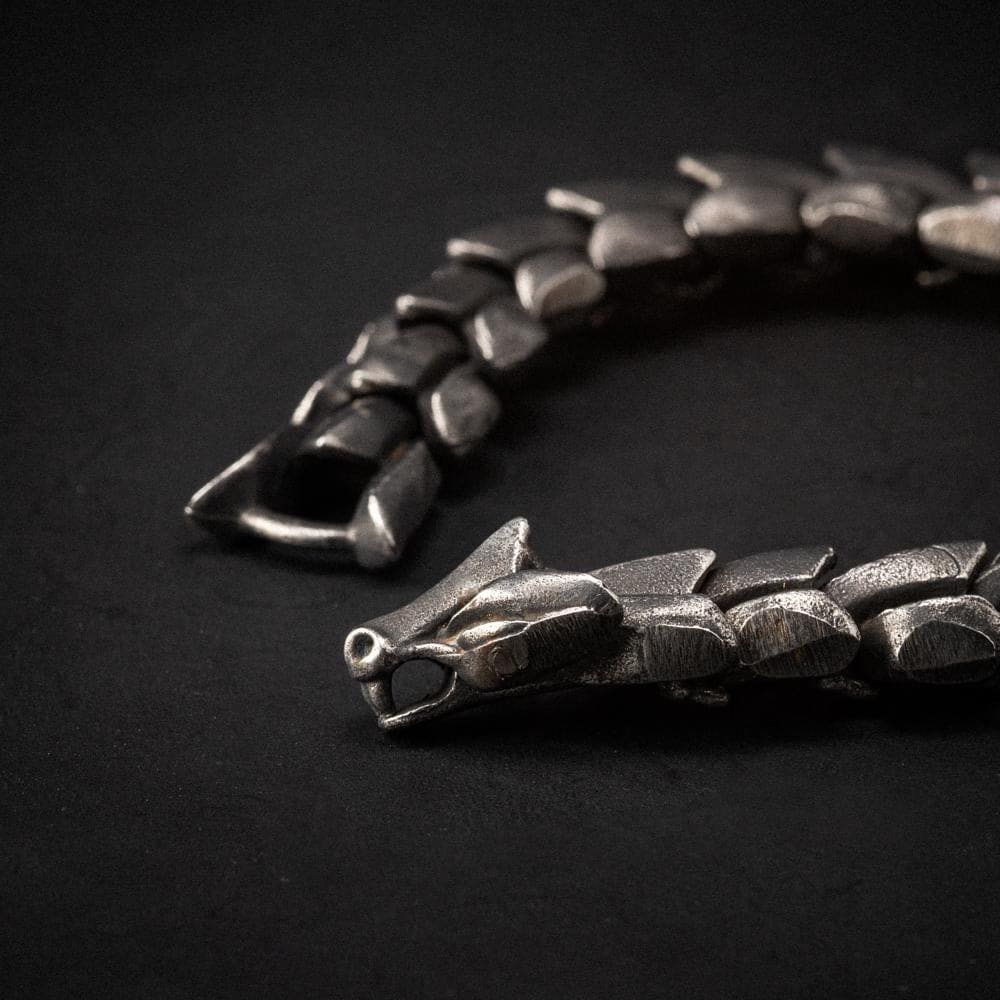 Stainless Steel Dragon Scale Bracelet-Viking Bracelet-Norse Spirit