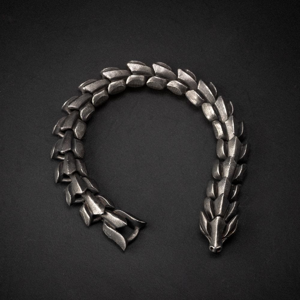 Stainless Steel Dragon Scale Bracelet-Viking Bracelet-Norse Spirit