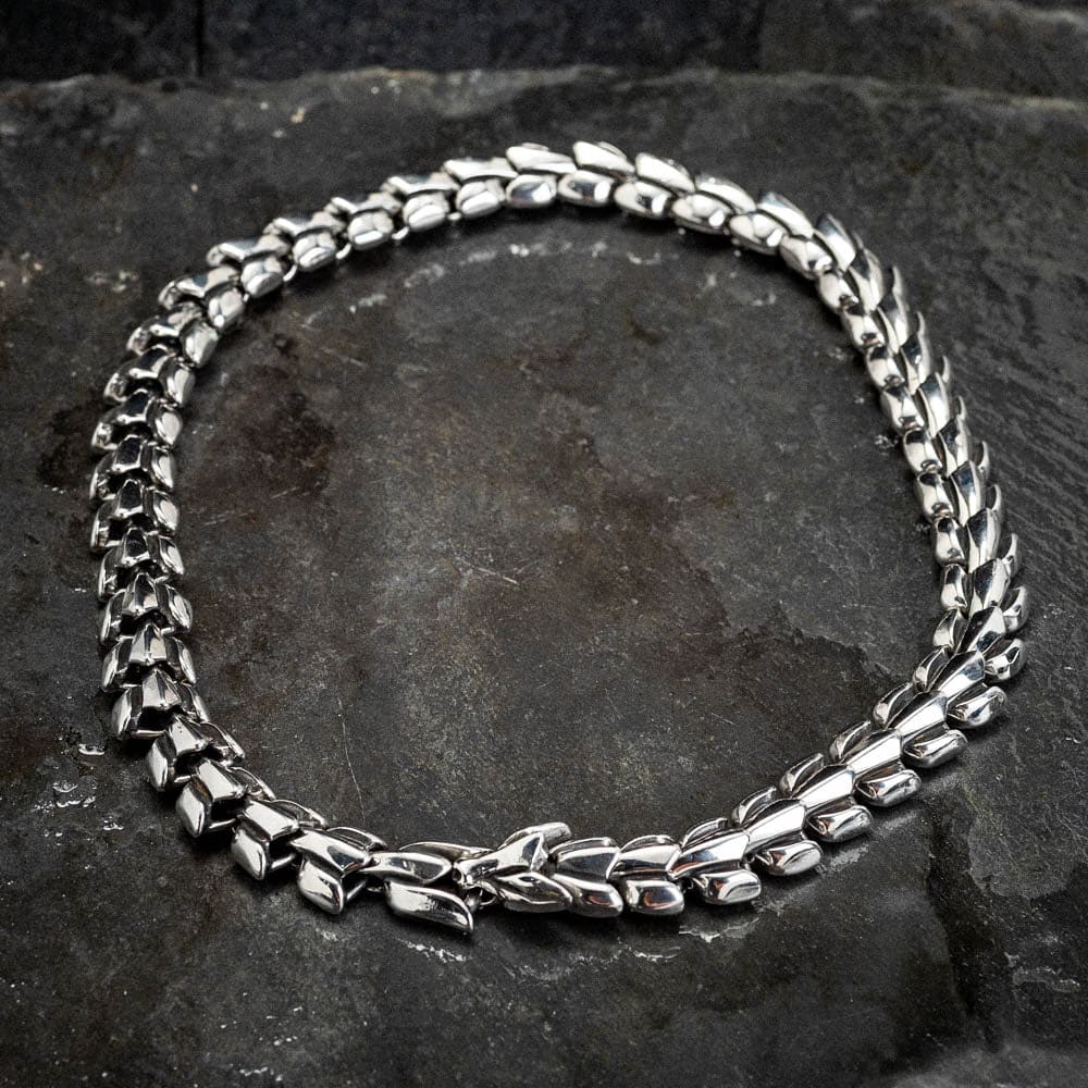Stainless Steel Dragon Scale Necklace-Necklaces-Norse Spirit
