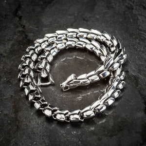 Stainless Steel Dragon Scale Necklace-Necklaces-Norse Spirit