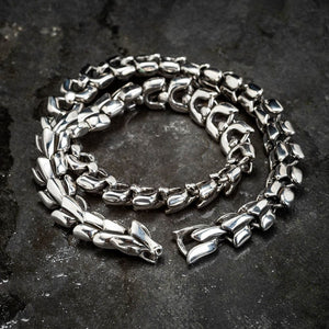 Stainless Steel Dragon Scale Necklace-Necklaces-Norse Spirit