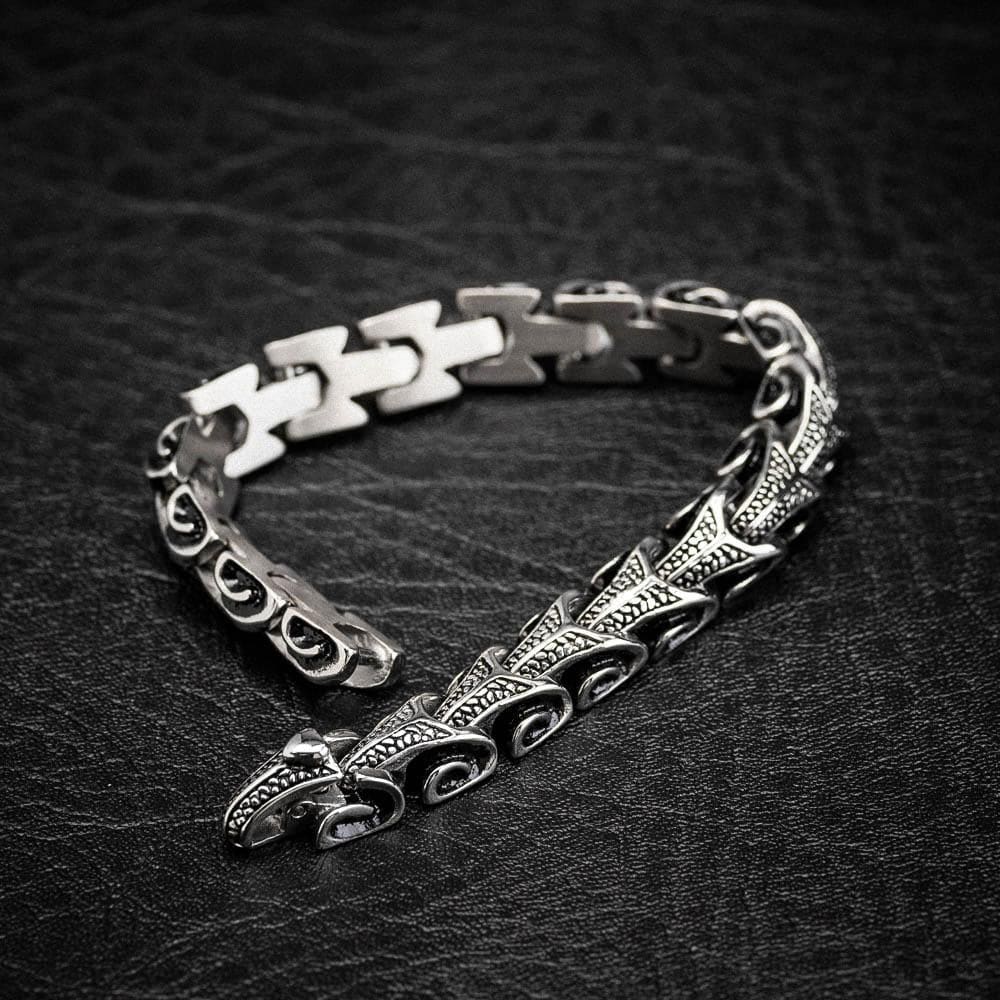Stainless Steel Dragon Tail Bracelet-Viking Bracelet-Norse Spirit