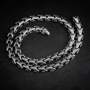 Stainless Steel Dragon Tail Necklace-Necklaces-Norse Spirit