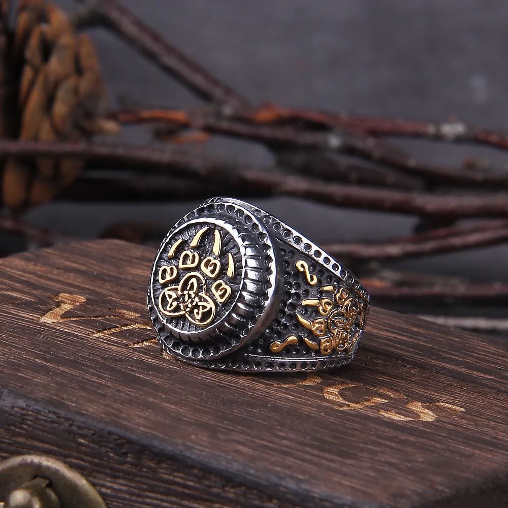Stainless Steel Bear Paw / Veles Ring