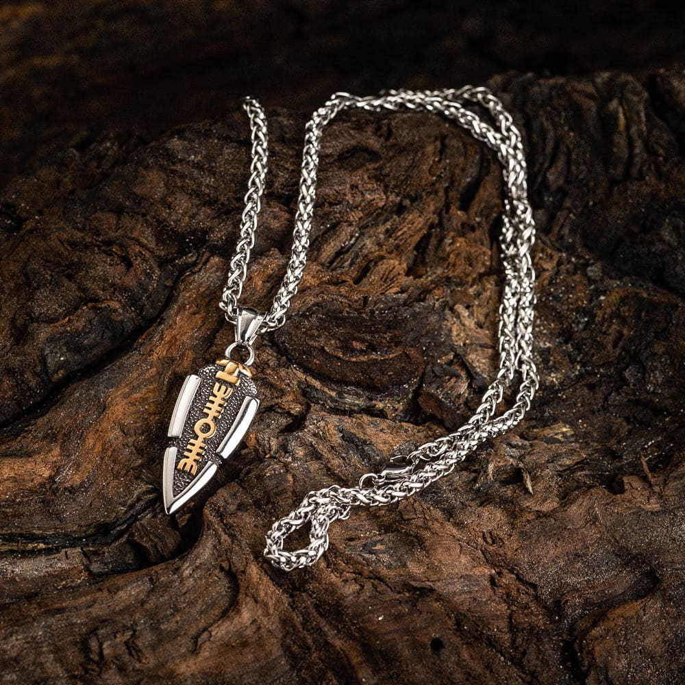 Stainless Steel Dual Color Odin's Spear Necklace - Norse Spirit