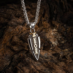Stainless Steel Dual Color Odin’s Spear Necklace