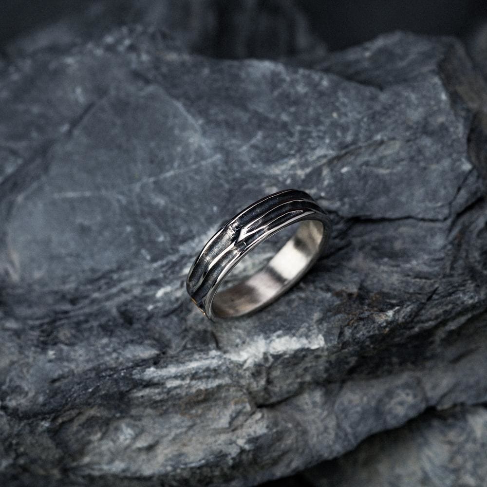 Stainless Steel Embossed Runes Ring-Viking Ring-Norse Spirit