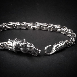 Stainless Steel Fenrir Link Bracelet - Norse Spirit