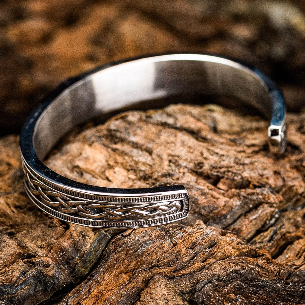 Stainless Steel Ladies Mjolnir and Celtic Scroll Bracelet-Viking Bracelet-Norse Spirit