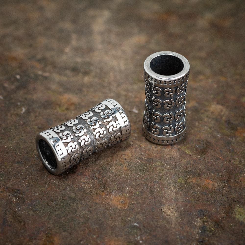 Stainless Steel Long Viking Beard Bead-Viking Beard Rings-Norse Spirit