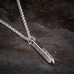 Stainless Steel Obelisk Rune Necklace-Necklaces-Norse Spirit