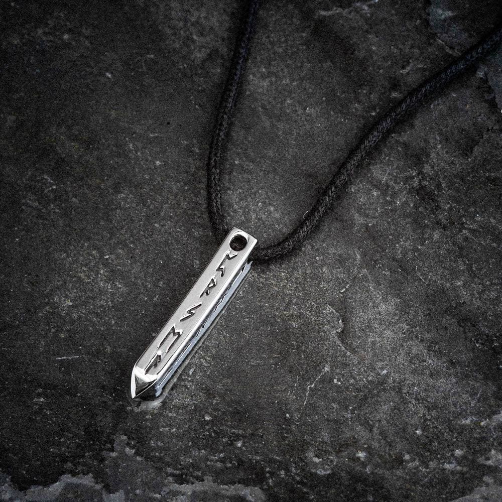 Stainless Steel Obelisk Rune Necklace-Necklaces-Norse Spirit