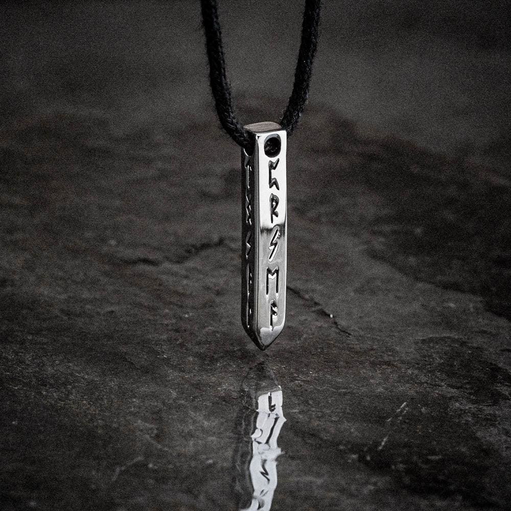 Stainless Steel Obelisk Rune Necklace-Necklaces-Norse Spirit