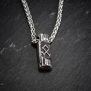Stainless Steel Odal Rune Necklace-Viking Necklace-Norse Spirit