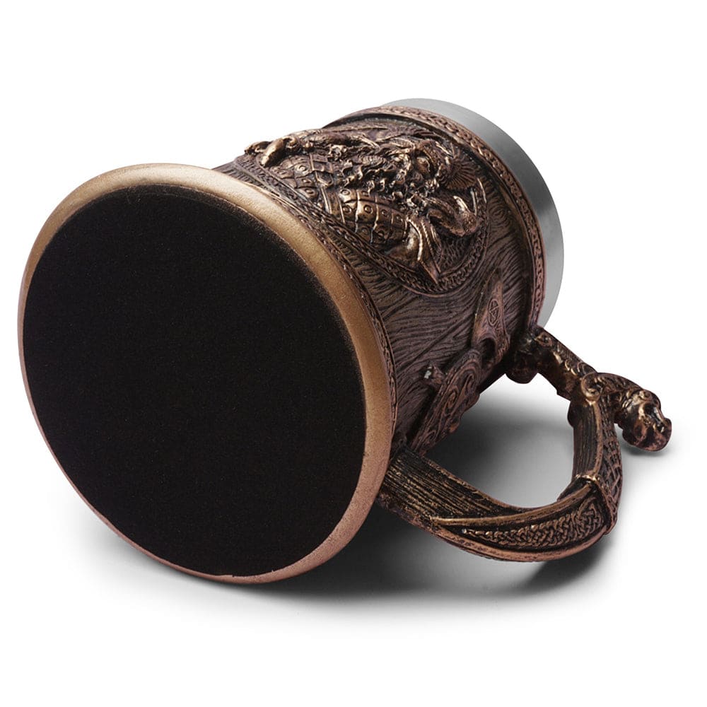 Stainless Steel Odin and Thor Beer Tankard-Viking Tankard-Norse Spirit