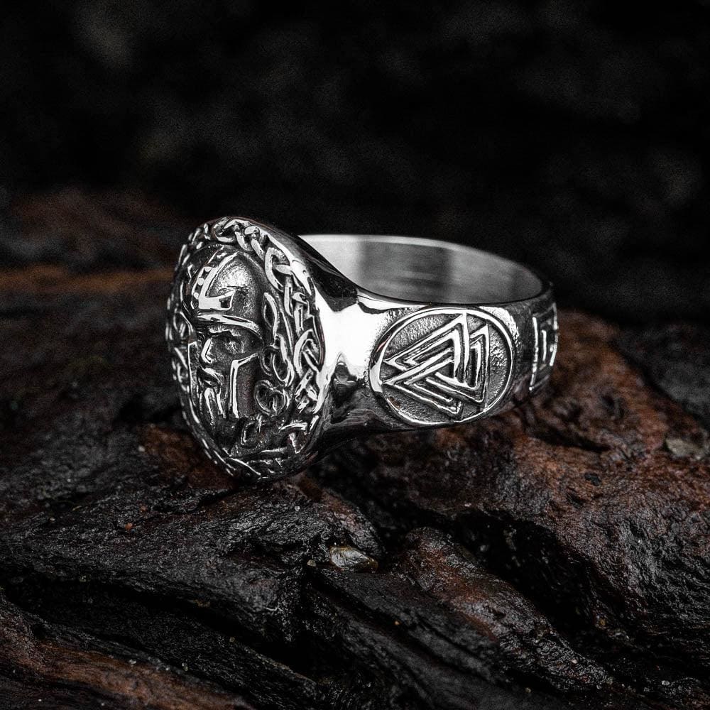 Stainless Steel Odin Head Ring-Viking Ring-Norse Spirit