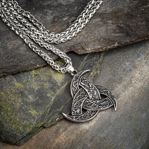 Stainless Steel Odin's Horn Pendant-Viking Necklace-Norse Spirit