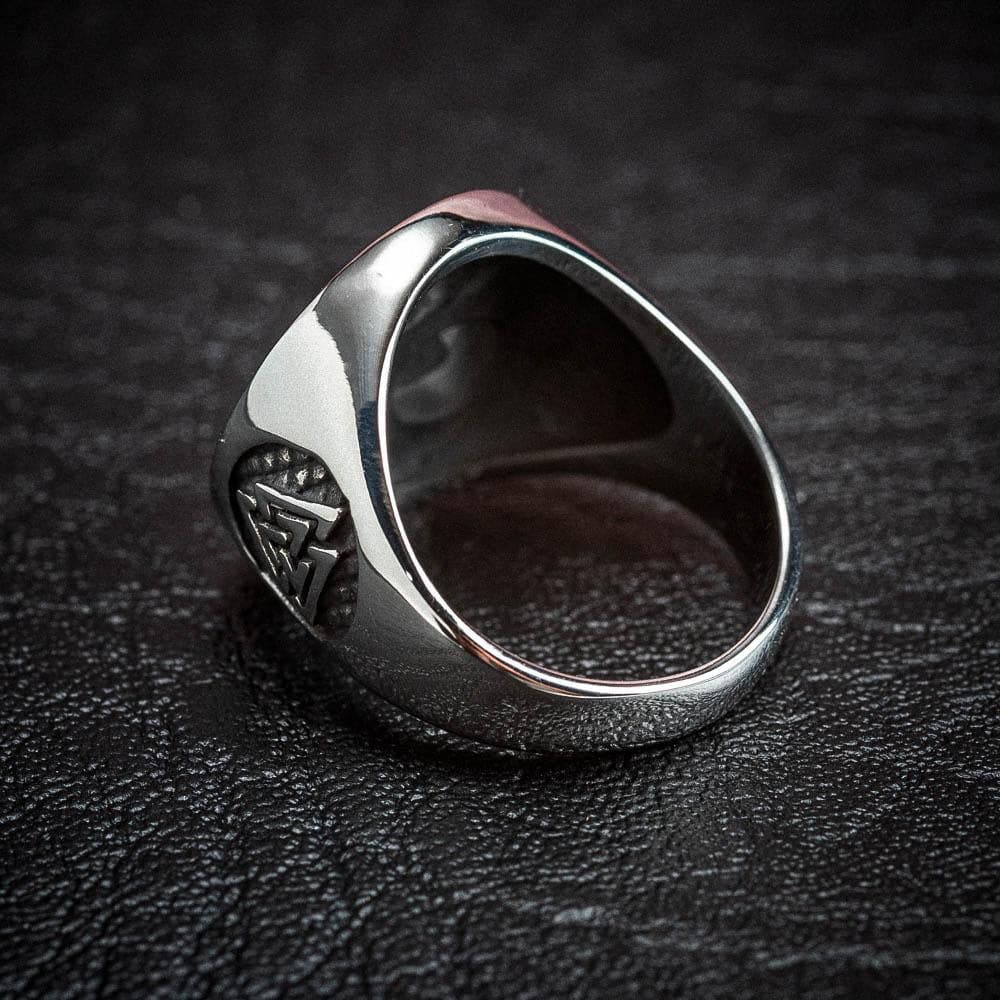 Stainless Steel Open Cut Triskelion Ring-Viking Ring-Norse Spirit